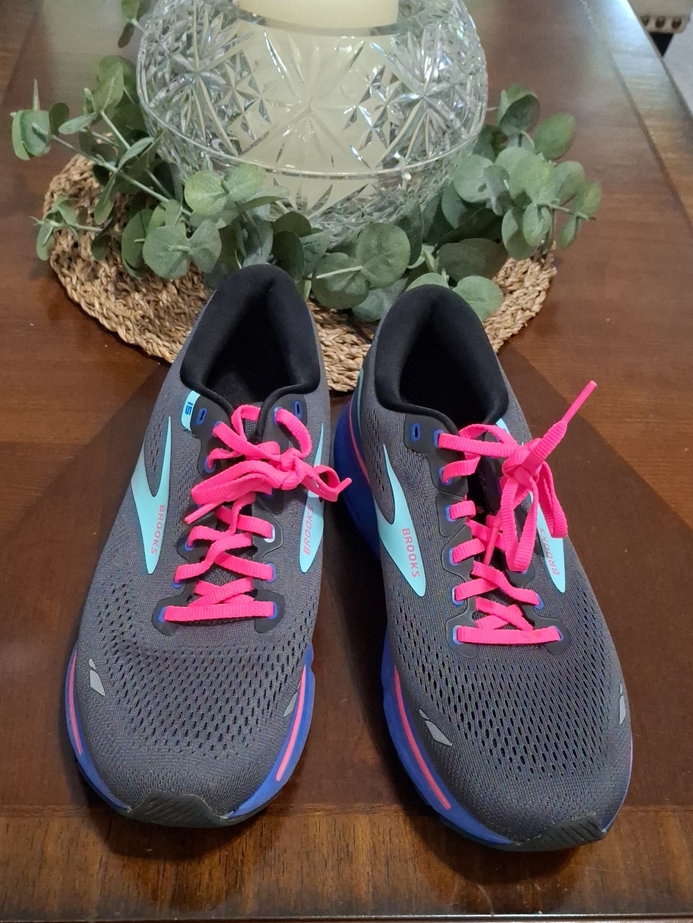 Brooks Women's Black/ Blue /Aruba Ghost 15 Lace Up Running Shoes Sz. 11 Light - Picture 5 of 7
